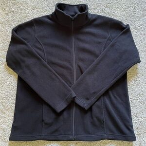 Bass Pro Shop Men’s Black Fleece Jacket Size Large Full Zip Pockets
